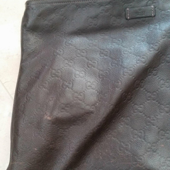 AUTHENTIC VINTAGE GUCCI GUCCISSIMA LEATHER MESSENGER CROSSBODY BAG BROWN - Picture 6 of 10